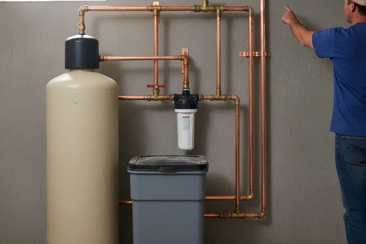 Whole-house water treatment system installed in Leighton